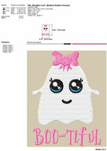 Load image into Gallery viewer, Ghost embroidery design for machine, halloween embroidery patterns,-Kraftygraphy
