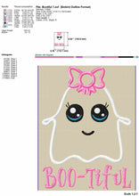 Load image into Gallery viewer, Ghost embroidery design for machine, halloween embroidery patterns,-Kraftygraphy
