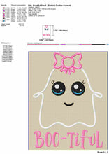 Load image into Gallery viewer, Ghost embroidery design for machine, halloween embroidery patterns,-Kraftygraphy
