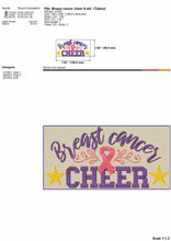 Load image into Gallery viewer, Cheer embroidery designs - breast cancer cheer-Kraftygraphy
