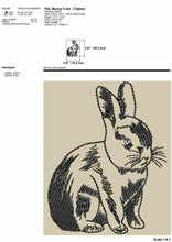 Load image into Gallery viewer, Animal embroidery designs - Bunny sketch embroidery patterns-Kraftygraphy
