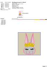 Load image into Gallery viewer, Bunny Face Machine Embroidery Designs, Rabbit Face Applique, Rabbit Girl Embroidery Patterns, Bunny With Flowers Pes Files, Cute Bunny Embroidery, Small Bunny Jef, Tiny Bunny, Baby Bunny-Kraftygraphy
