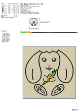 Load image into Gallery viewer, Cute Bunny Machine Embroidery Patterns, Easter Bunny Embroideryu Designs, Funny Rabbit Face Embroidery Files, Rabbit With Carrot Pes Files, Rabbit Outline Embroidery-Kraftygraphy

