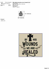 Load image into Gallery viewer, Easter Machine Embroidery Designs, by His Wounds Im Healed Embroidery Patterns, Religious Embroidery Sayings, Church Pes Files-Kraftygraphy

