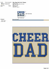 Load image into Gallery viewer, Cheer embroidery designs - Cheer dad-Kraftygraphy
