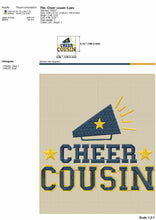 Load image into Gallery viewer, Cheer embroidery designs - cheer cousin-Kraftygraphy

