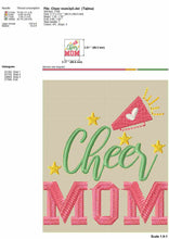 Load image into Gallery viewer, Cheer embroidery designs - Cheer mom-Kraftygraphy
