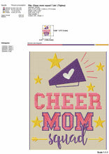 Load image into Gallery viewer, Cheer embroidery designs - Cheer mom squad-Kraftygraphy
