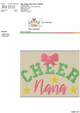 Load image into Gallery viewer, Cheer embroidery designs - Cheer nana-Kraftygraphy
