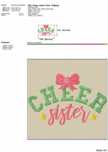 Load image into Gallery viewer, Cheer embroidery designs - Cheer sister-Kraftygraphy
