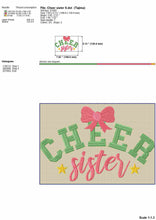 Load image into Gallery viewer, Cheer embroidery designs - Cheer sister-Kraftygraphy

