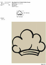 Load image into Gallery viewer, Chef hat kitchen embroidery design-Kraftygraphy
