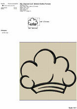 Load image into Gallery viewer, Chef hat kitchen embroidery design-Kraftygraphy
