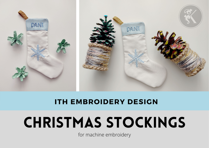 $1.00 Embroidery Designs, In the Hoop Christmas Stocking Pattern, Ith Christmas Socks Embroidery Designs-Kraftygraphy