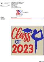 Load image into Gallery viewer, Class of 2023 Dance Machine Embroidery Designs, Dance Senior Embroidery Patterns, 2023 Stole Pes Files, Graduation Cap Embroidery Sayings-Kraftygraphy
