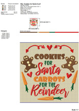 Load image into Gallery viewer, Towels Christmas Machine Embroidery Designs, Christmas Cookies for Santa Embroidery Sayings, Carrots for the Reindeer Embroidery Patterns, Christmas Quotes Pes Files, Sweaters Embroidery, Kitchen Towels Christmas Embroidery-Kraftygraphy
