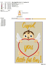 Load image into Gallery viewer, Anti Valentine Embroidery Sayings, Cupid Embroidery Designs, Valentine&#39;s Day Embroidery Patterns, Funny Heart Embroidery Files, Sarcastic Embroidery Pes Files, Adult Humor Jef Files, Pillow Covers Embroidery, Valentine Shirt Hus Files-Kraftygraphy
