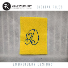 Load image into Gallery viewer, Bx Embroidery Fonts for Machine Embroidery, Heart Shaped Capital Letters and Numbers Monogram Embroidery Designs-Kraftygraphy
