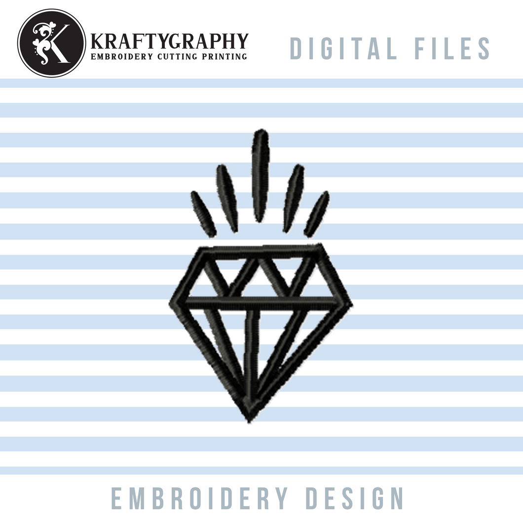 Diamond Machine Embroidery Designs, Decorative Elements Embroidery Patterns-Kraftygraphy
