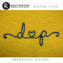 Load image into Gallery viewer, Heart Bx Embroidery Font for Machine Embroidery Projects, Alphabet Embroidery Designs Pes Files-Kraftygraphy
