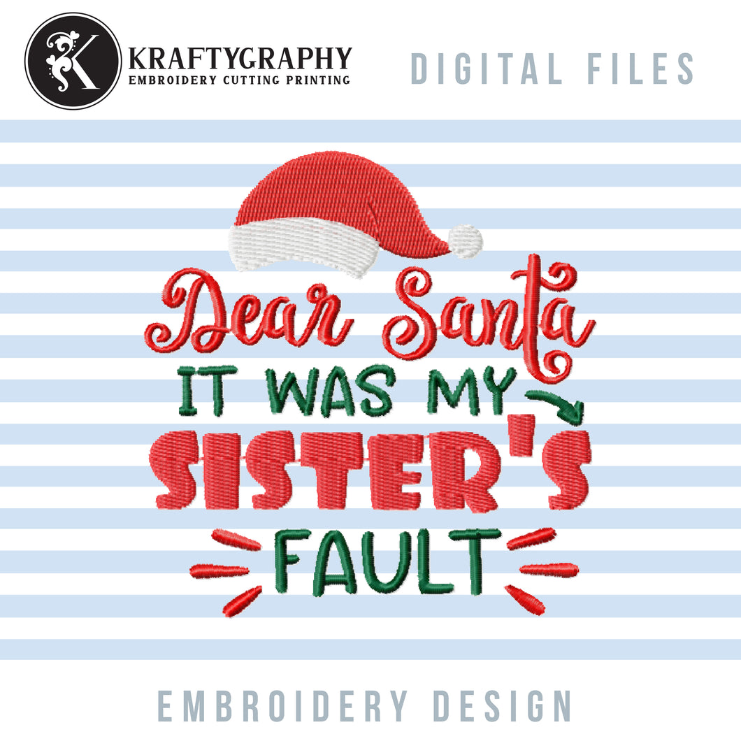 Christmas Brother Embroidery Designs, Christmas Embroidery Patterns for Siblings, Family Christmas Embroidery, Brother Embroidery Sayings, Mask Pes Files, Hus, Jef, Dst, Exp-Kraftygraphy