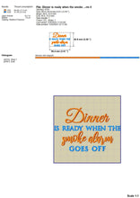 Load image into Gallery viewer, Funny kitchen towels embroidery designs for machine - Dinner alarm-Kraftygraphy
