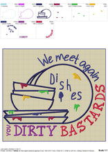 Load image into Gallery viewer, Dish towels kitchen embroidery designs funny-Kraftygraphy
