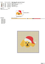 Load image into Gallery viewer, Dog With Santa Hat Embroidery Designs, Christmas Dog Embroidery Patterns, Christmas Embroidery Files, Dog Face Embroidery, Dog Head Embroidery-Kraftygraphy
