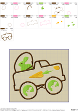 Load image into Gallery viewer, Easter Truck Machine Embroidery Designs, Truck With Eggs Embroidery Patterns, Easter Embroidery Files for Boys, Truck Applique Embroidery, Easter Shirt Embroidery Ideas, Easter Bunny Pes Files, Easter Rabbit Hus Files-Kraftygraphy
