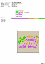 Load image into Gallery viewer, Funny Halloween Embroidery Designs, Eating Candy in Cold Blood-Kraftygraphy
