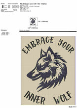 Load image into Gallery viewer, Hiking embroidery designs - Embrace your inner wolf-Kraftygraphy
