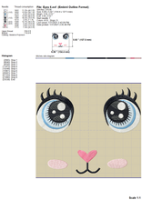 Load image into Gallery viewer, Animal Face Machine Embroidery Designs for Plushes, Soft Toy Face Embroidery Patterns, Felt Toys Embroidery Files, Animal Face Pes Files, Doll Face Embroidery, Kawaii Eyes Embroidery, Animal Nose Embroidery-Kraftygraphy
