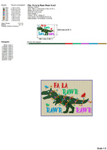 Load image into Gallery viewer, Christmas Dinosaur Embroidery Sayings, Kids Christmas Embroidery Patterns, Fa la Rawr Rawr Pes Files, Word Art Embroidery Files, T-Rex Jef Files, Dino Dst Files, Holiday Embroidery-Kraftygraphy
