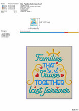 Load image into Gallery viewer, Family Cruise Machine Mebroidery Designs, Cruising Together Embroidery Sayings-Kraftygraphy
