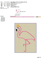 Load image into Gallery viewer, Pink Flamingo Machine Embroidery Designs, Flamingo Bird Embroidery Sayings, Tropical Embroidery Patterns, Summer Embroidery for Shirts, Pes-Kraftygraphy
