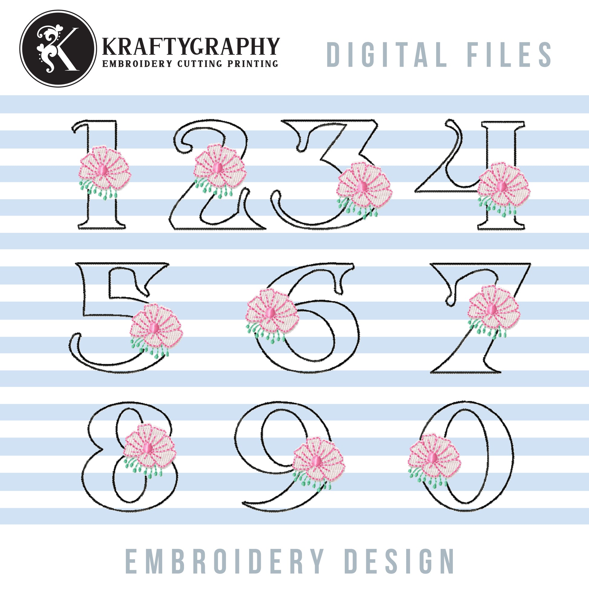 Small Elegant Embroidery Font for Embroidery Machine, Embroidery Monogram Font, Modern Embroidery Alphabet-Kraftygraphy