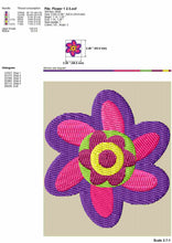Load image into Gallery viewer, 90’s Mini Flower Machine Embroidery Designs, Retro Floral Embroidery Patterns, Vintage Disco Embroidery Files-Kraftygraphy
