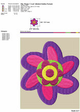 Load image into Gallery viewer, 90’s Mini Flower Machine Embroidery Designs, Retro Floral Embroidery Patterns, Vintage Disco Embroidery Files-Kraftygraphy

