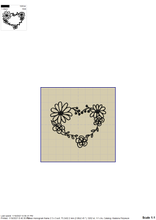 Load image into Gallery viewer, Flower Frame Embroidery Designs, Floral Frame Monogram Embroidery Patterns, Heart Decorative Border Machine Embroidery Files, Wreath Ribbon Monogram, Single Line Embroidery, Flower Heart Outline Embroidery,-Kraftygraphy
