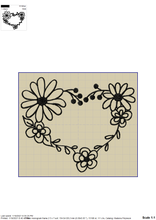 Load image into Gallery viewer, Flower Frame Embroidery Designs, Floral Frame Monogram Embroidery Patterns, Heart Decorative Border Machine Embroidery Files, Wreath Ribbon Monogram, Single Line Embroidery, Flower Heart Outline Embroidery,-Kraftygraphy
