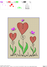 Load image into Gallery viewer, Cute Flower Heart Embroidery Designs, Simple Heart Flower Embroidery Patterns, Valentine&#39;s Day Embroidery Files, Mother&#39;s Day Pes Files, Floral Embroidery-Kraftygraphy
