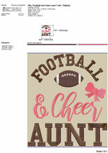 Load image into Gallery viewer, Cheer embroidery designs - Football and cheer aunt-Kraftygraphy

