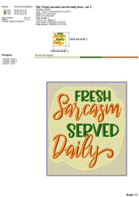 Load image into Gallery viewer, Kitchen jokes embroidery design for machine - fresh sarcasm-Kraftygraphy
