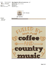 Load image into Gallery viewer, Coffee Machine Embroidery Designs, Country Music Embroidery Sayings, Kitchen Towels Embroidery Patterns, Southern Pes Files, Farm House Embroidery Files,-Kraftygraphy
