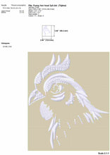 Load image into Gallery viewer, Funny hen face embroidery design - for dark fabrics-Kraftygraphy
