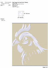Load image into Gallery viewer, Funny hen face embroidery design - for dark fabrics-Kraftygraphy
