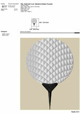 Load image into Gallery viewer, Golf embroidery designs - simple golf ball-Kraftygraphy

