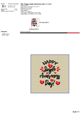 Load image into Gallery viewer, Happy Single Awareness Day Embroidery Designs, Anti Valentine Embroidery Patterns, Sarcastic Valentine&#39;s Day Embroidery Sayings, Funny Valentine Embroidery Pes Files, vp3, Hus, Jef Machine Embroidery-Kraftygraphy
