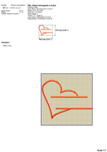 Load image into Gallery viewer, Heart Split Monogram Embroidery Files, Valentine&#39;s Day Machine Embroidery Designs, Love Pes Embroidery Patterns for Couples and Wedding-Kraftygraphy
