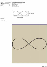 Load image into Gallery viewer, Machine Embroidery Design for Valentine, Infinity Sign Monogram Frame-Kraftygraphy
